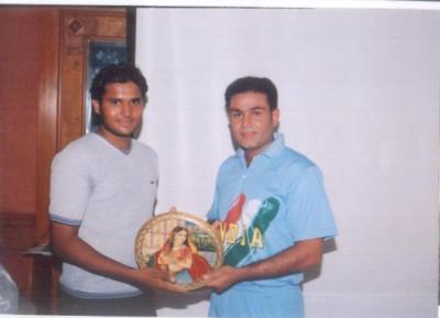 With Virendra Sahwag